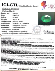 5.11 Ratti Natural Panna Stone With Govt. Lab Certificate (34410)