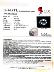 9.36/CT Natural Zircon with Govt. Lab certificate-(4551)
