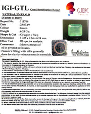 6.98 Ratti Natural Panna Stone with Govt. Lab Certificate (3441)