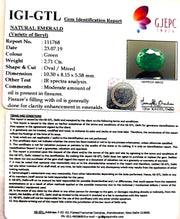 2.71/CT Natural Panna Stone With Govt. Lab Certificate (6771)