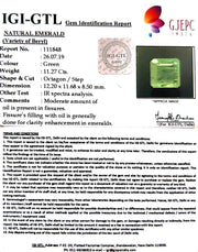 12.50 Ratti Natural Panna Stone With Govt. Lab Certificate (4551)