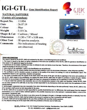 5.10/CT Natural Blue Sapphire with Govt Lab Certificate-BLUSA9A