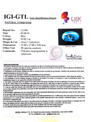 37.57 Ratti Irani Turquoise With Govt. Lab Certificate-(1221)
