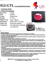 Load image into Gallery viewer, 3.73/CT Natural Mozambique Ruby with Govt. Lab Certificate-RUBY9V
