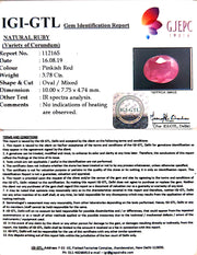 4.20/CT Natural Mozambique Ruby with Govt. Lab Certificate-RUBY9V
