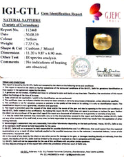 8.14 Ratti Natural Yellow Sapphire with Govt Lab Certificate-(6771)