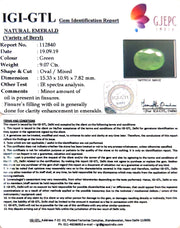 9.07/CT Natural Emerald Stone With Govt. Lab Certificate (8991)