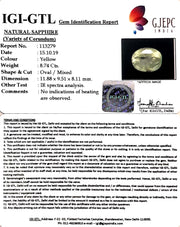 9.71 Ratti Natural Yellow Sapphire with Govt Lab Certificate-(6771)