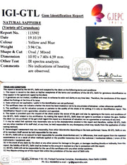 3.94 Carat Natural Pitambari Sapphire with Govt Lab Certificate-(45510)