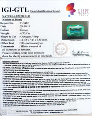 4.81 Ratti Natural Panna Stone with Govt. Lab Certificate (56610)