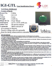 12.49/CT Natural Emerald Stone With Govt. Lab Certificate (4551)