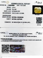 Load image into Gallery viewer, 3.79/CT Natural Yellow Sapphire With Govt Lab Certificate-11388D46080