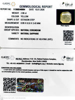 Load image into Gallery viewer, 2.98/CT Natural Yellow Sapphire With Govt Lab Certificate-11388D46084