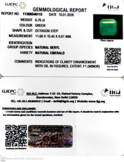 6.76/CT Natural Panna Stone with Govt. Lab Certificate-11388D46115
