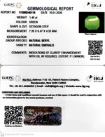 Load image into Gallery viewer, 1.40/CT Natural Panna Stone with Govt. Lab Certificate-11388D46119