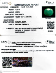 4.85/CT Natural Panna Stone with Govt. Lab Certificate-11388D46128