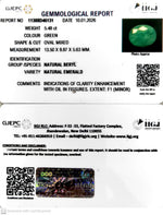 Load image into Gallery viewer, 5.48/CT Natural Panna Stone with Govt. Lab Certificate-11388D46131