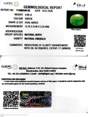 4.69/CT Natural Panna Stone with Govt. Lab Certificate-11388D46132