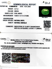 2.27/CT Natural Panna Stone with Govt. Lab Certificate-11388D46133