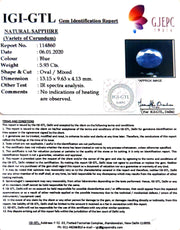 6.59 Ratti Natural Blue Sapphire With Govt Lab Certified-(1221)