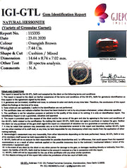 8.27 Ratti Natural Hessonite with Govt. Lab Certificate-(1221)