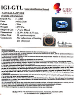 Load image into Gallery viewer, 3.92/CT Natural Blue Sapphire With Govt Lab Certificate-BLUSA9U
