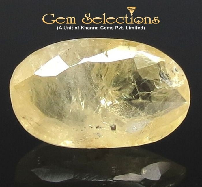 3.06/CT Natural Yellow Sapphire with Govt Lab Certificate-4551