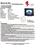 Load image into Gallery viewer, 6.51/CT Natural Blue Sapphire With Govt Lab Certificate-BLUSA9V
