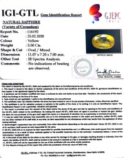 5.50/CT Natural Yellow Sapphire with Govt Lab Certificate-56610