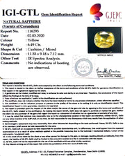 6.49/CT Natural Yellow Sapphire with Govt Lab Certificate-56610