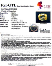 10.42/CT Natural Yellow Sapphire with Govt Lab Certificate-78810