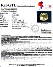 6.65/CT Natural Yellow Sapphire with Govt Lab Certificate-56610