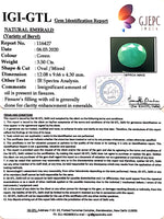 Load image into Gallery viewer, 3.89 Ratti Natural Panna Stone with Govt. Lab Certificate (2331)
