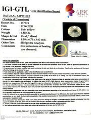 1.88/CT Natural Yellow Sapphire with Govt Lab Certificate-117274