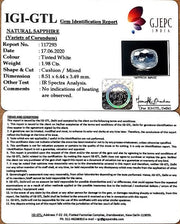 2.20 Ratti Natural White Sapphire with Govt Lab Certificate - (YELSA9S)
