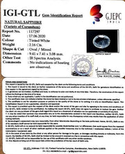 2.39 Ratti Natural White Sapphire with Govt Lab Certificate-(34410)