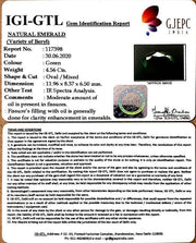 4.55/CT Natural Emerald Stone With Govt. Lab Certificate (16650)