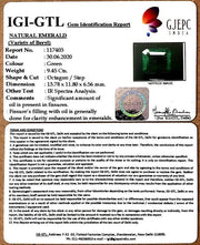 10.49 Ratti Natural Emerald Stone With Govt. Lab Certificate (3441)