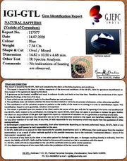 8.37 Ratti Natural Neelam with Govt Lab Certificate-(2331)