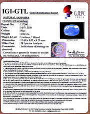 4.06/CT Natural Blue Sapphire with Govt Lab Certificate (4551)