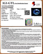 Load image into Gallery viewer, 3.70/CT Natural Blue Sapphire with Govt Lab Certificate-BLUSA9V
