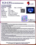 Load image into Gallery viewer, 3.62/CT Natural Blue Sapphire with Govt Lab Certificate-BLUSA9V
