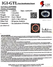 3.81/CT Natural White Sapphire with Govt Lab Certificate-YELSA9V