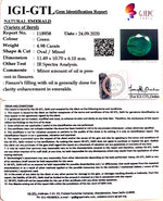 Load image into Gallery viewer, 5.52 Ratti Natural Emerald Stone With Govt. Lab Certificate (8991)
