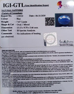 Load image into Gallery viewer, 8.29 Ratti Natural Blue Sapphire with Govt Lab Certificate-(2331)
