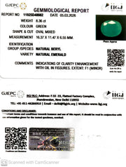 8.36/CT Natural Panna Stone with Govt. Lab Certificate-11925D48082