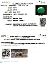 6.39/CT Natural Panna Stone with Govt. Lab Certificate-11925D48103