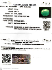 5.71/CT Natural Panna Stone with Govt. Lab Certificate-11925D48104