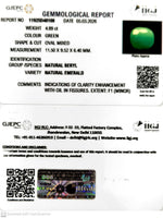 Load image into Gallery viewer, 4.89/CT Natural Panna Stone with Govt. Lab Certificate-11925D48108