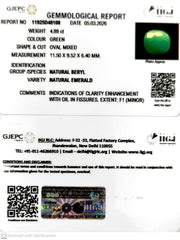 4.89/CT Natural Panna Stone with Govt. Lab Certificate-11925D48108